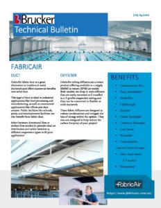 image of Brucker Technical Bulletin PDF: FabricAir fabric ducts and ceiling diffusers