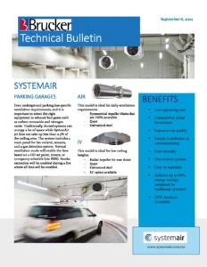 image of Brucker Technical Bulletin: SystemAir parking garage ventilation