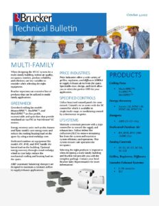 image of Brucker Technical Bulletin: HVAC for multi-family buildings