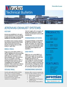image of Brucker Technical Bulletin: Jeremias Exhaust Systems
